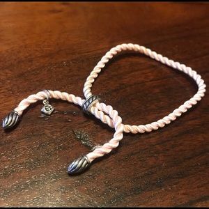 Authentic David Yurman pale pink silk rope